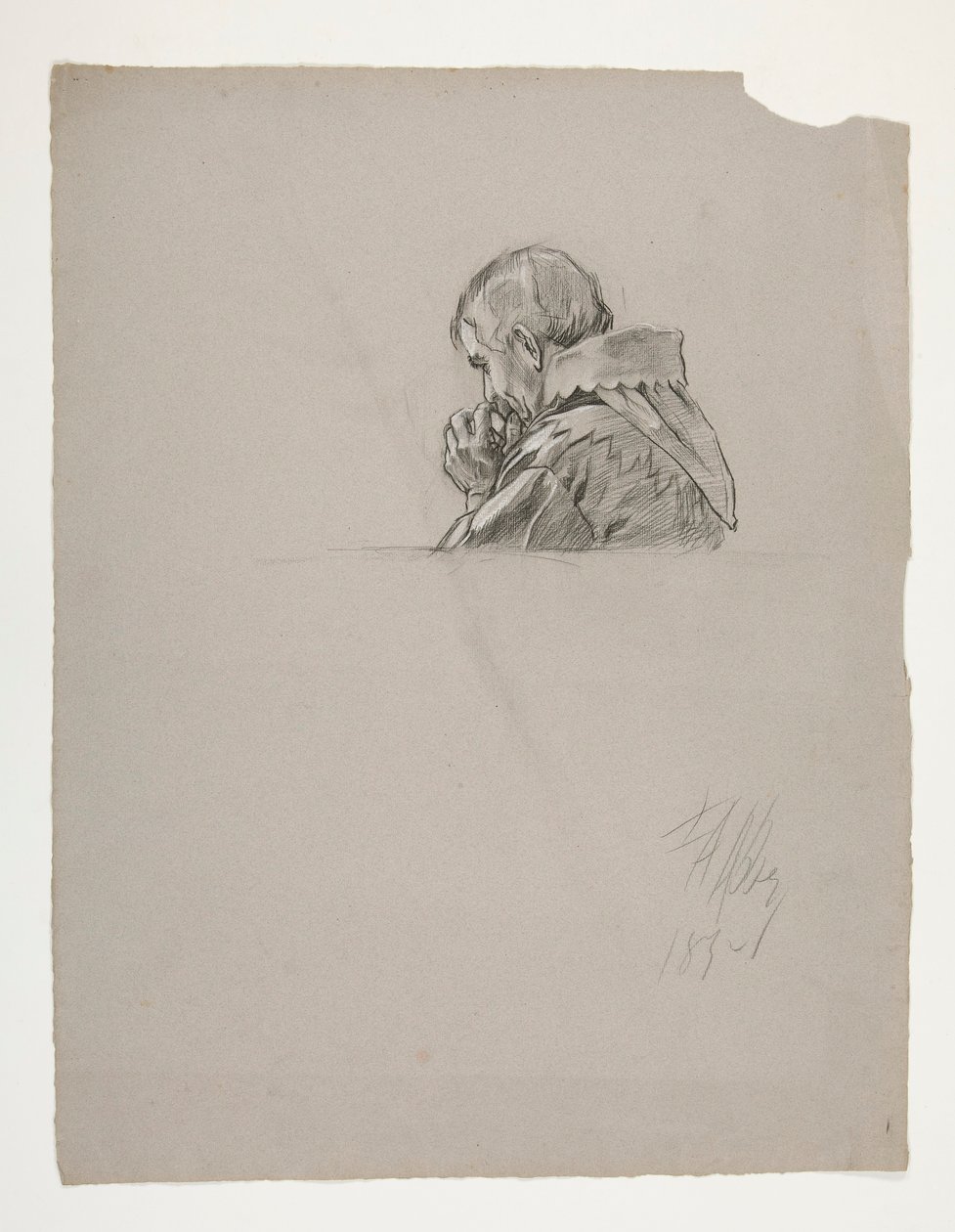 Studio della figura per Re Artù da Edwin Austin Abbey