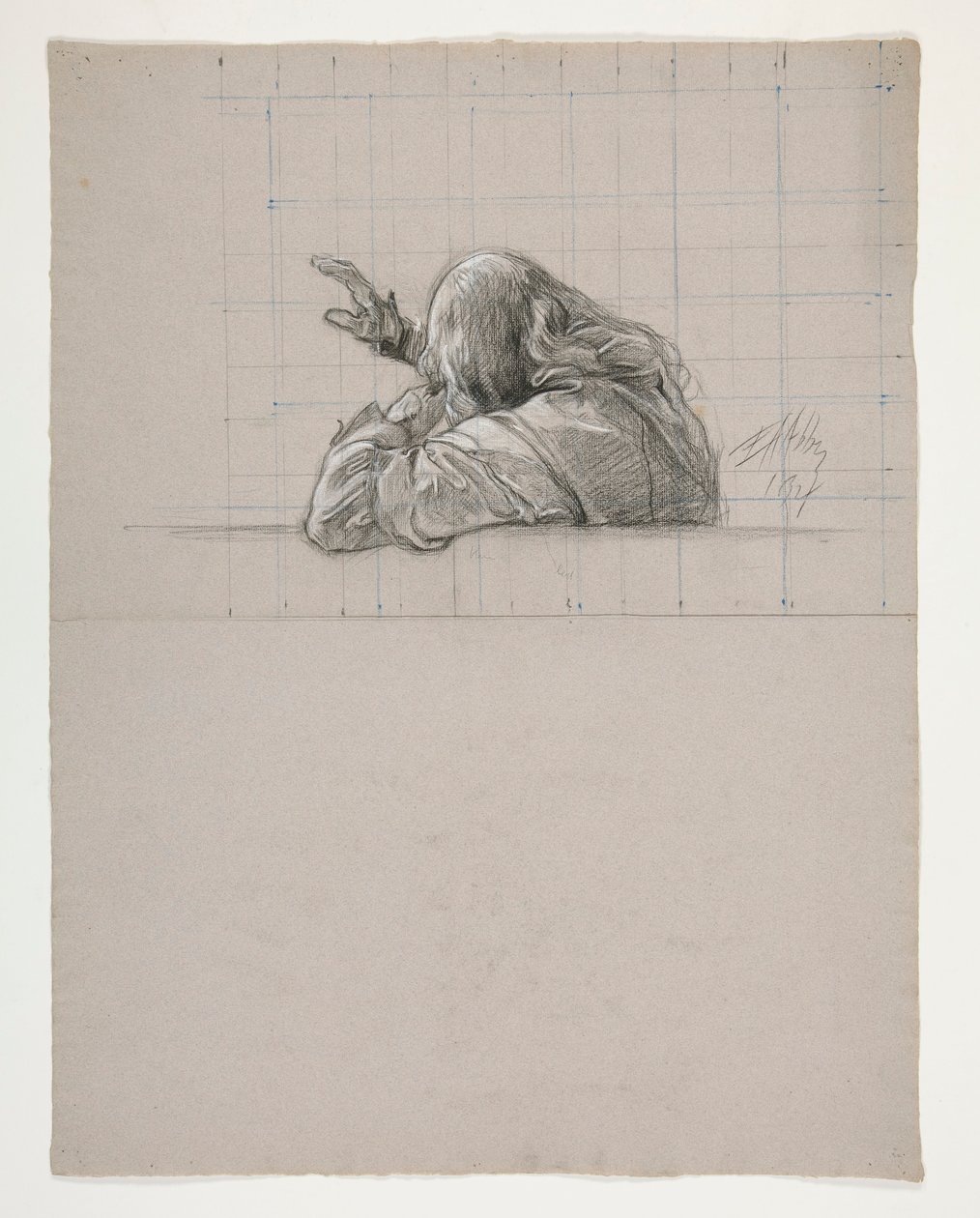 Studio di figura per Re Artù da Edwin Austin Abbey