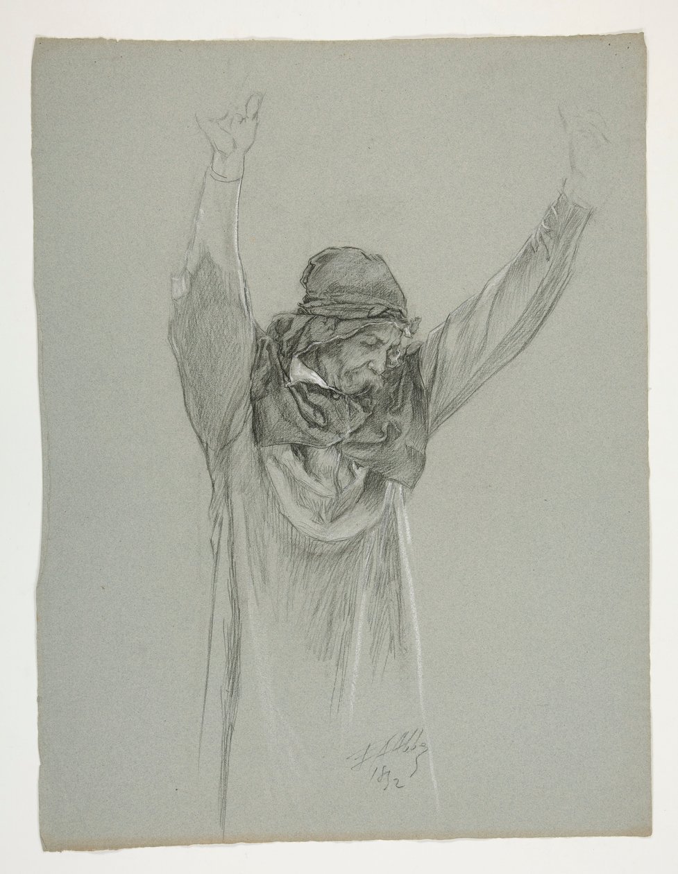 Studio di figura per Re Artù da Edwin Austin Abbey