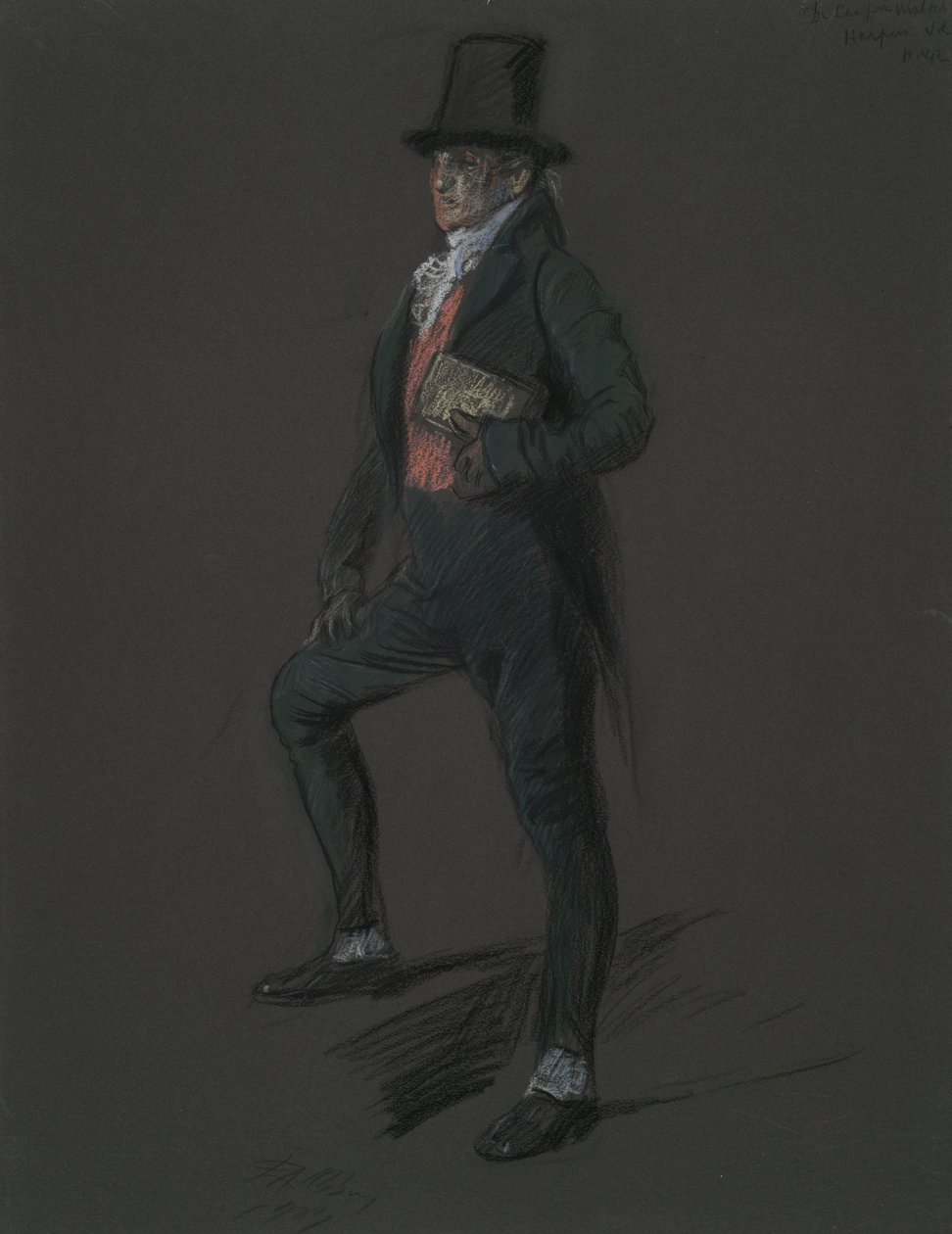Studio per figura del Dr. Casper Wistal da Edwin Austin Abbey