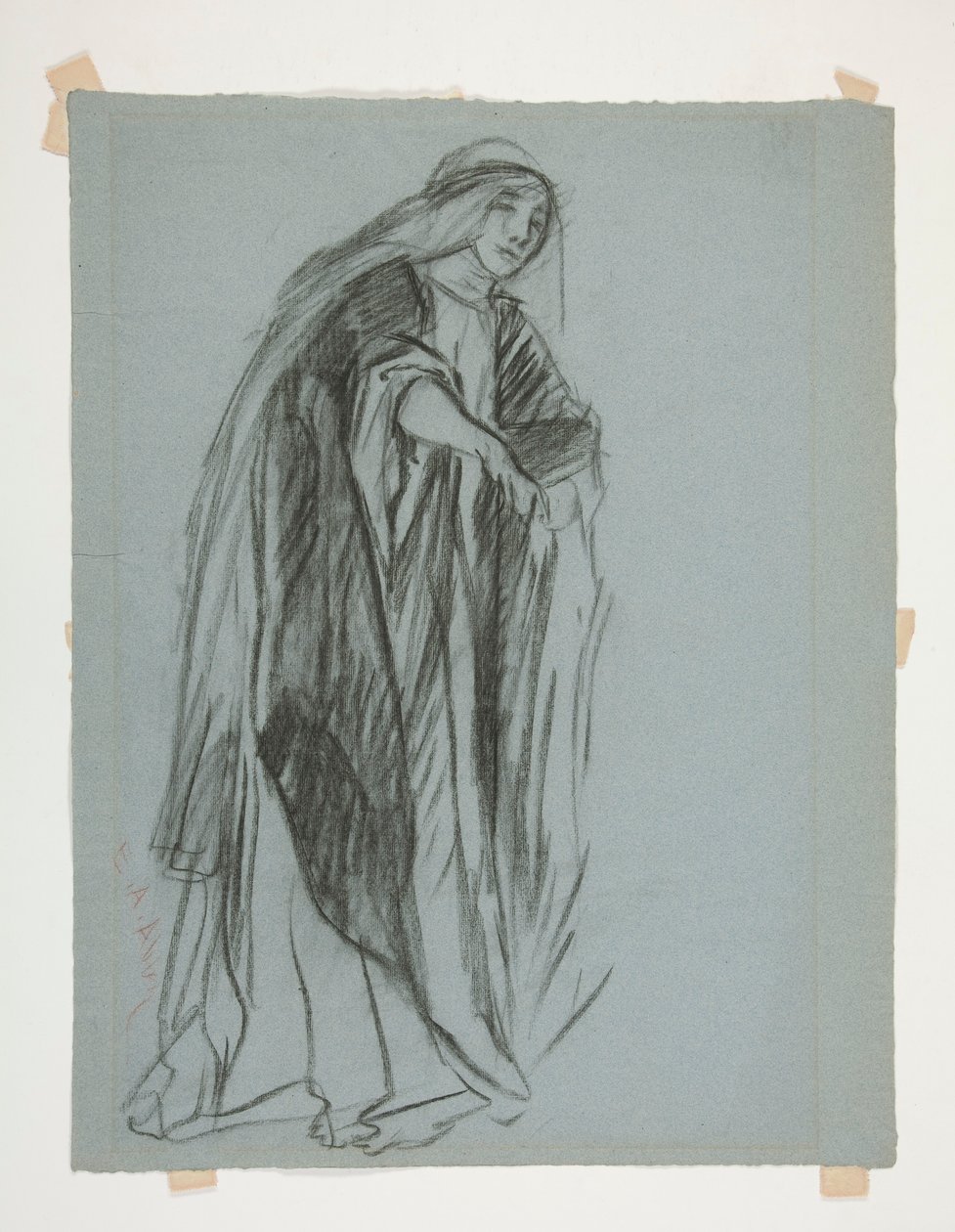 Studio di figura per il Castello delle Fanciulle, dalla serie La ricerca del Santo Graal da Edwin Austin Abbey