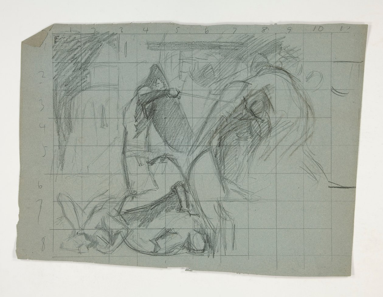 Studio di figura per i Sette Peccati Capitali, da La ricerca del Santo Graal (una serie di quindici dipinti per la Biblioteca Pubblica di Boston, completata nel 1901) da Edwin Austin Abbey
