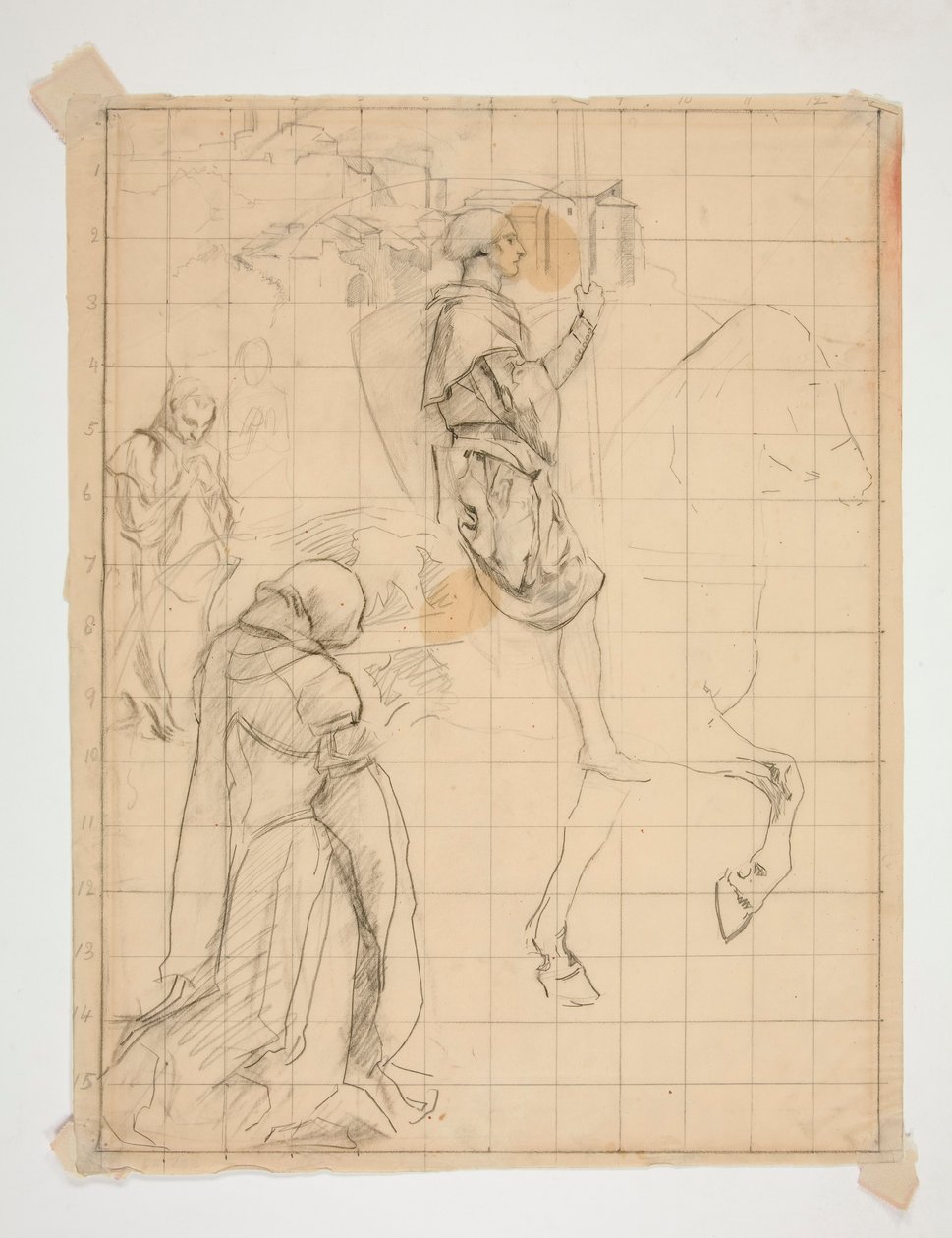 Galahad a cavallo: studio da Edwin Austin Abbey