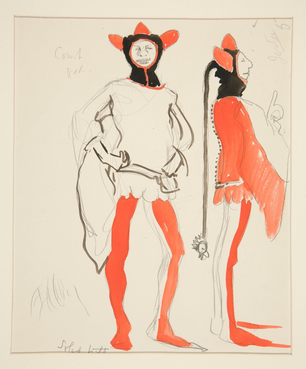 Giullari, bozzetto di costume per Henry Irving da Edwin Austin Abbey
