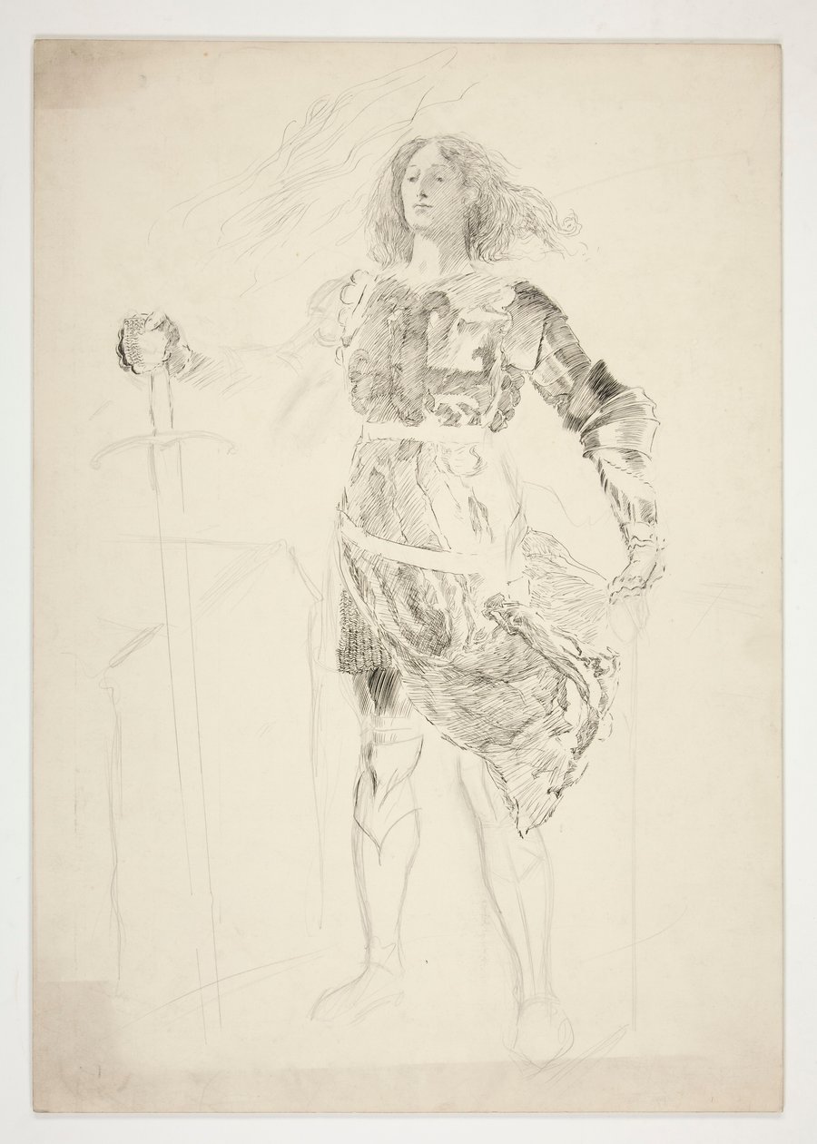 La Pucelle (studio per .1181) - Atto III, Scena II, Re Enrico VI (Parte I) da Edwin Austin Abbey
