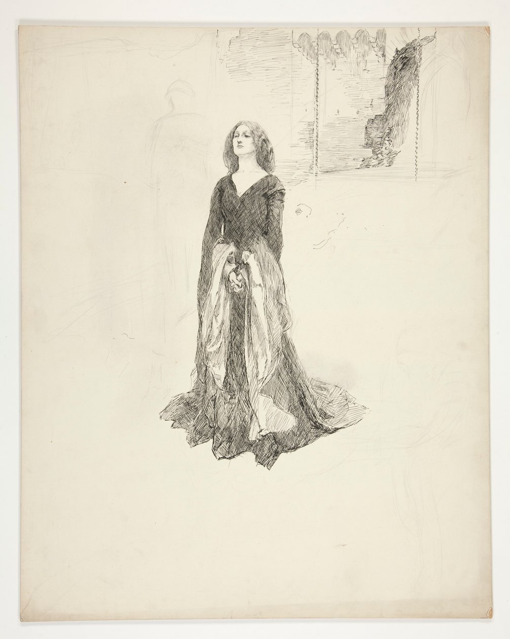 Signora con le mani giunte, da Re Riccardo II da Edwin Austin Abbey