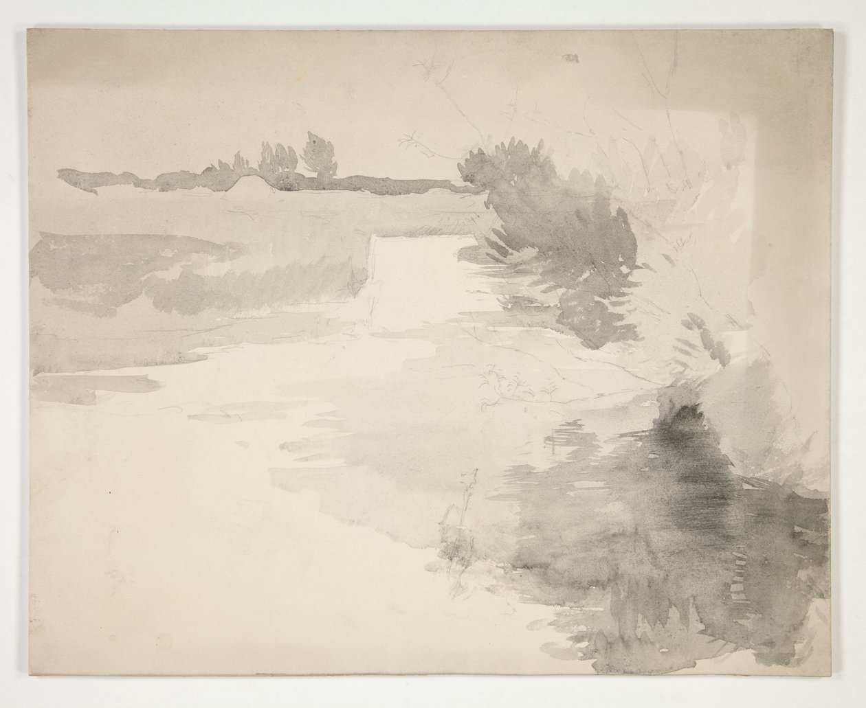 Paesaggio lungo un fiume da Edwin Austin Abbey