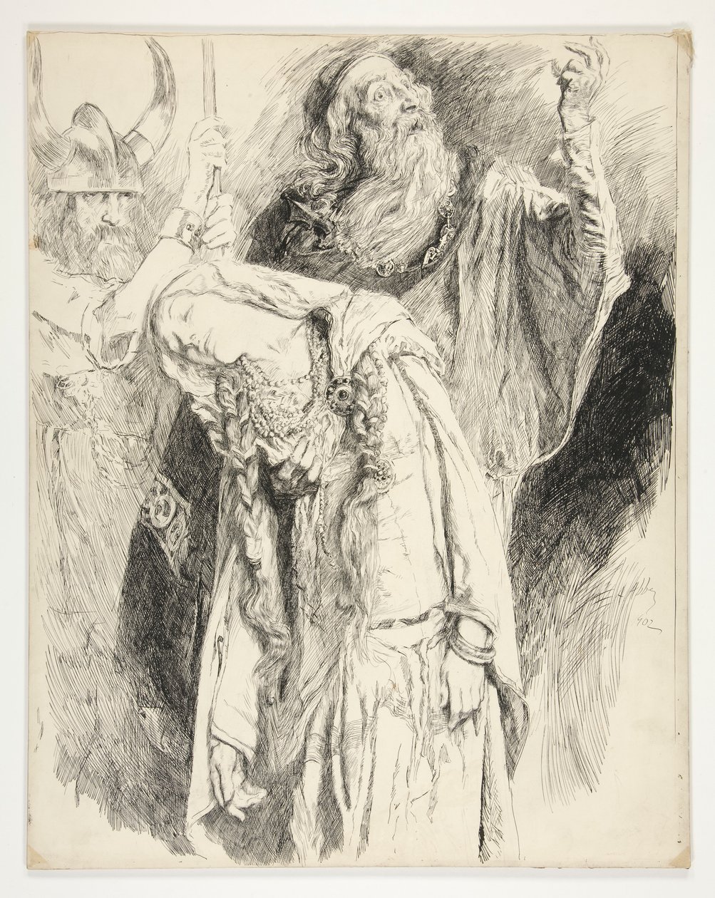 Lear con Cordelia morta tra le braccia, Atto V, Scena iii, Re Lear da Edwin Austin Abbey