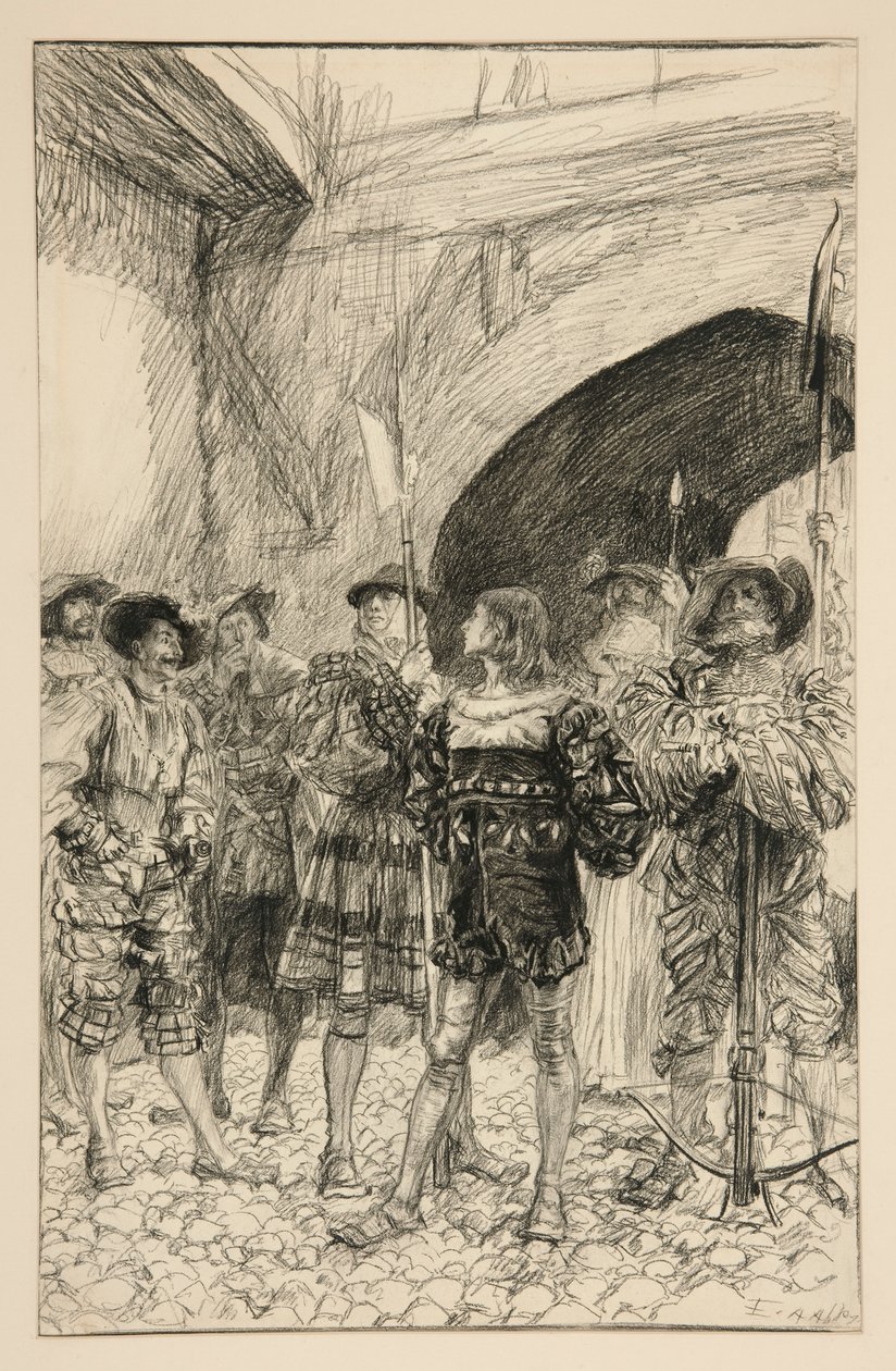 Lucio e Claudio - Atto I, Scena III, Misura per Misura da Edwin Austin Abbey