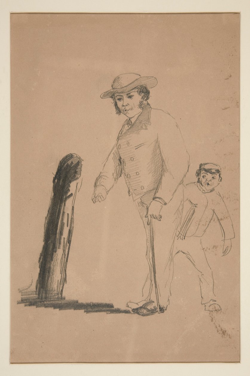 Uomo e ragazzo (recto); Teste e figure di cinesi (verso) da Edwin Austin Abbey