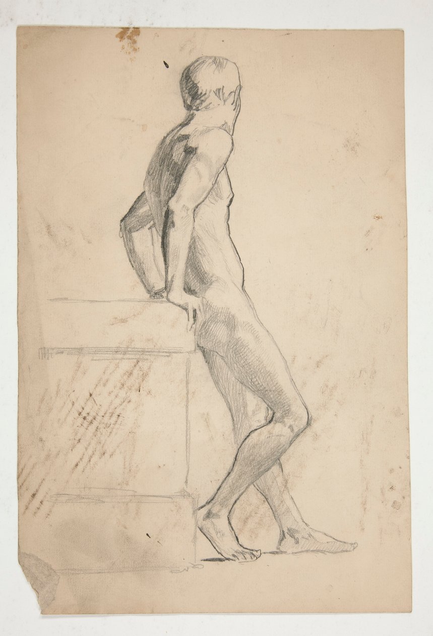 Studio di figura maschile nuda, classe di vita da Edwin Austin Abbey