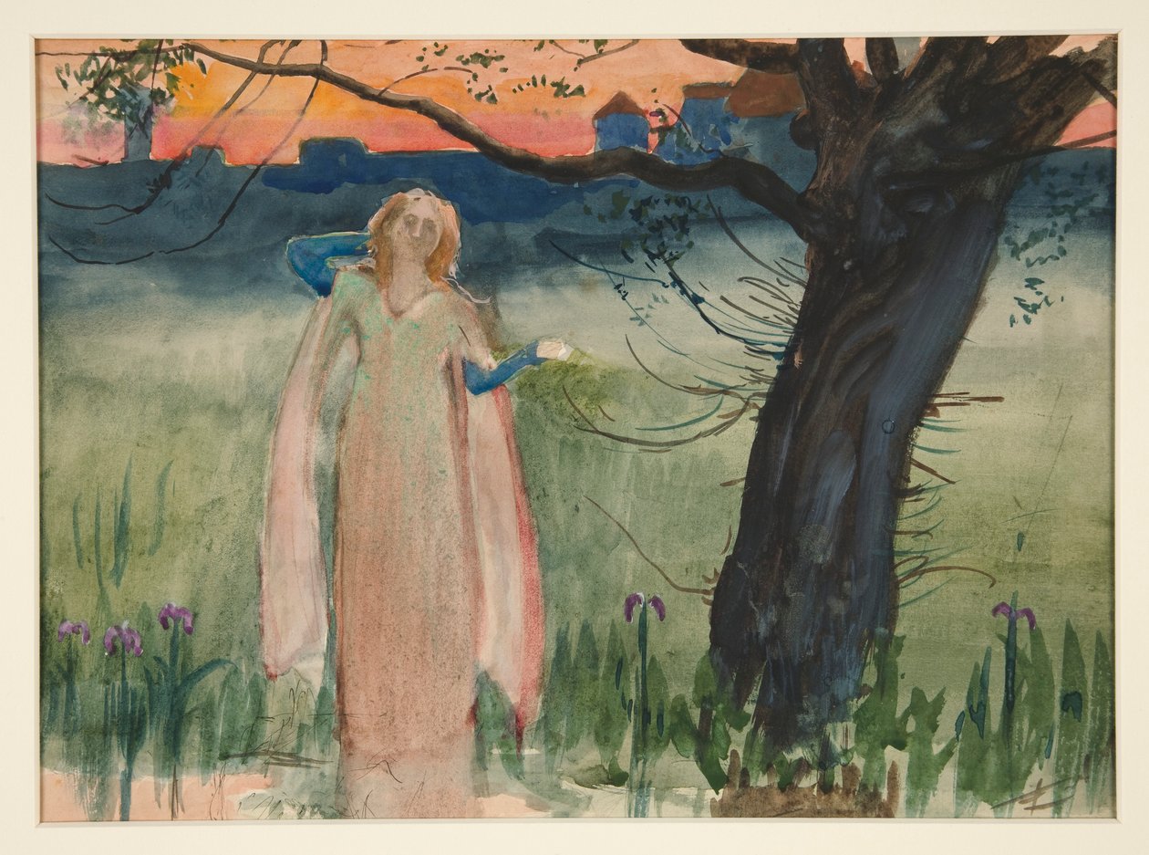 Ofelia presso il ruscello - Atto IV, Scena VII, Amleto da Edwin Austin Abbey