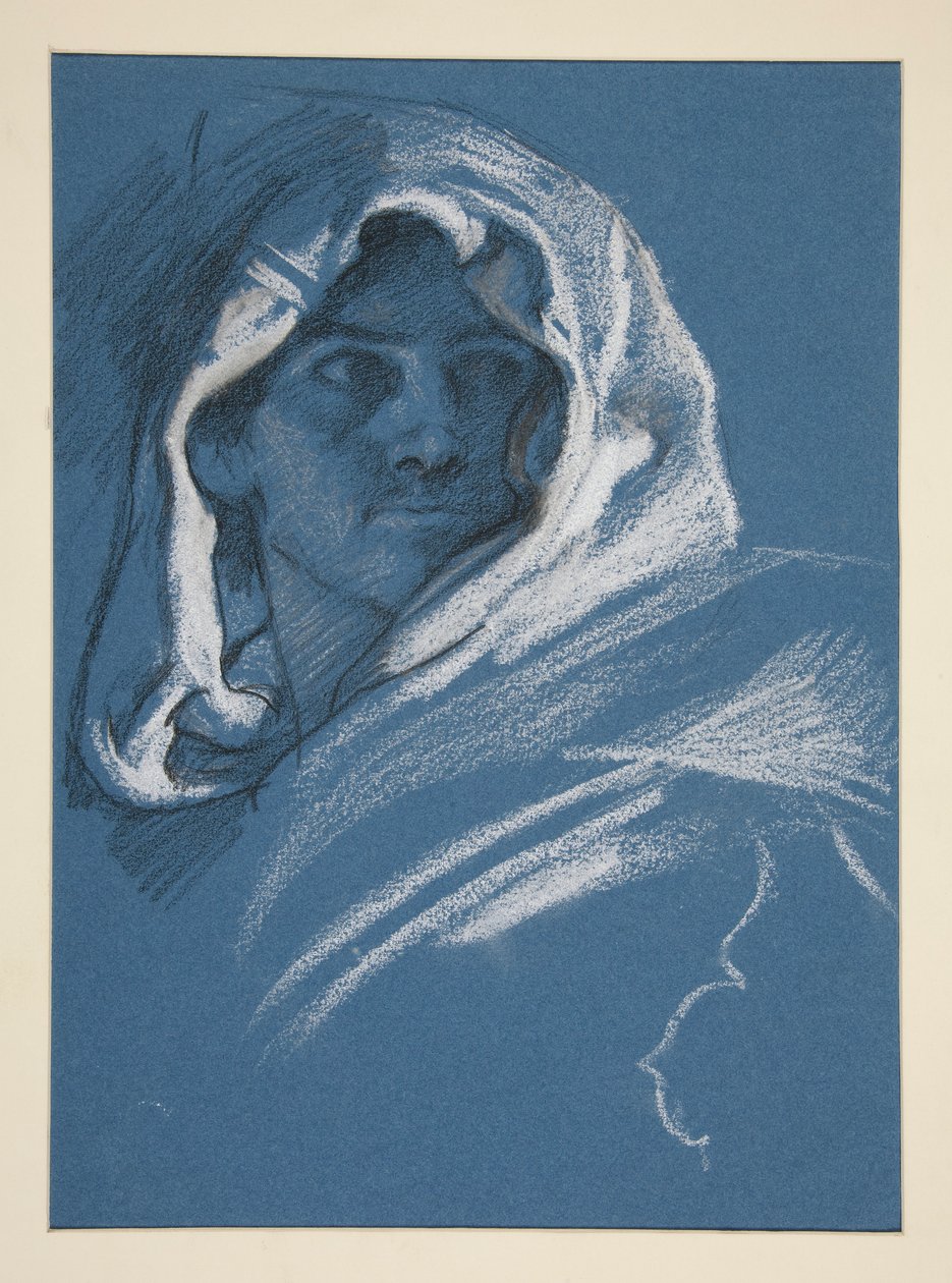 Ritratto di un giovane incappucciato da Edwin Austin Abbey