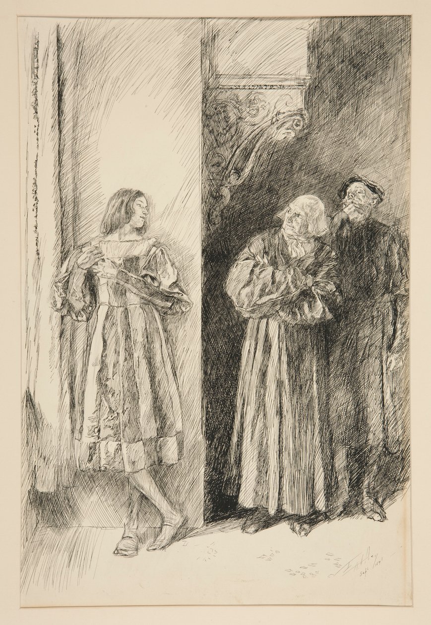 Proteo e Antonio, da Atto I, Scena iii, Due Gentiluomini di Verona da Edwin Austin Abbey