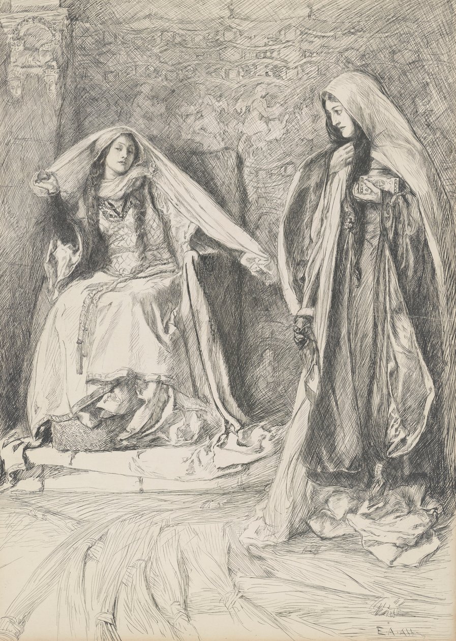 Rebecca e Rowena, illustrazione per Ivanhoe da Edwin Austin Abbey