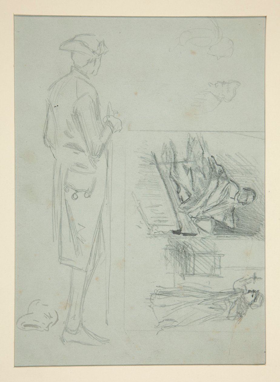 Foglio di schizzi da Edwin Austin Abbey