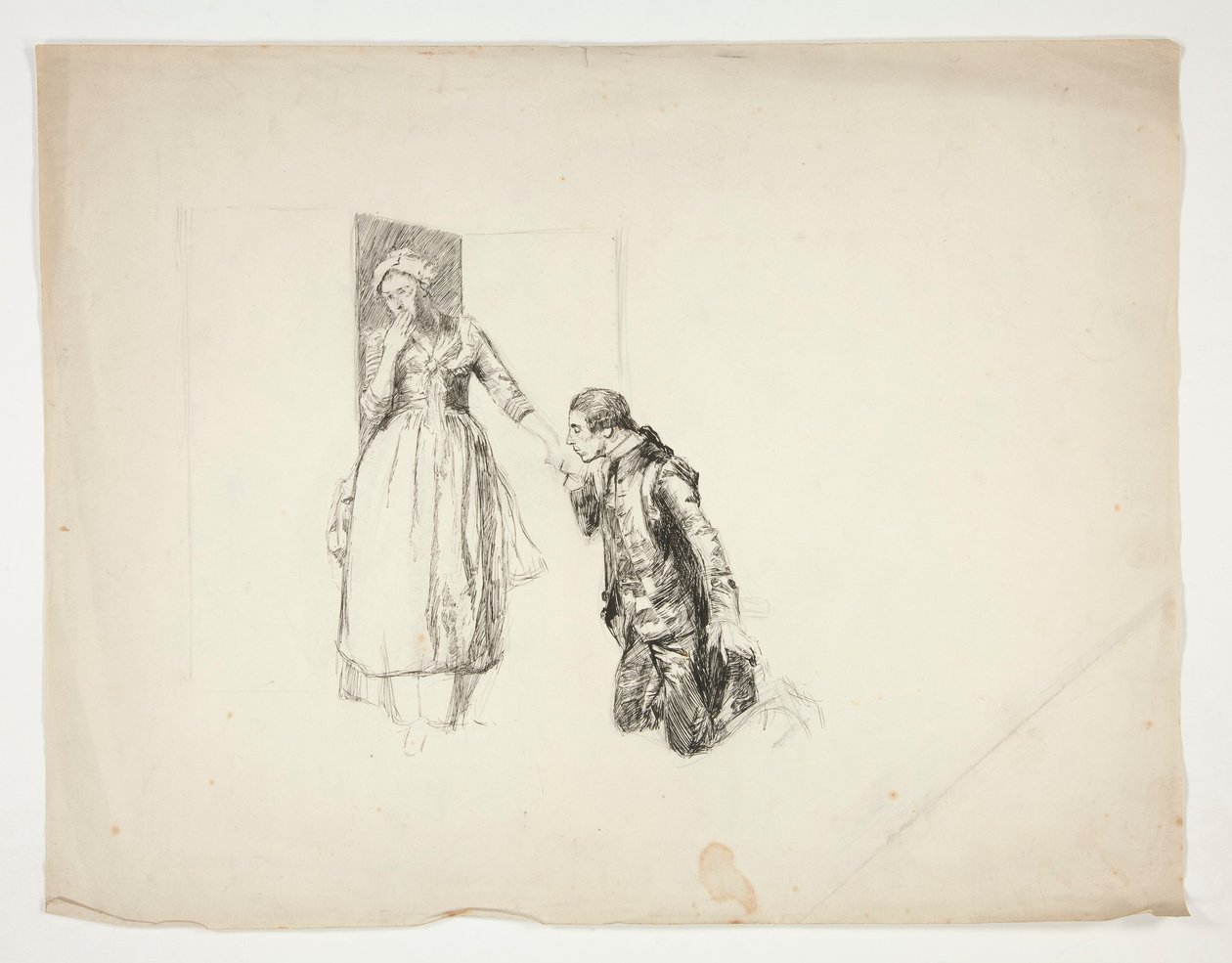 Schizzo per Oliver Goldsmith da Edwin Austin Abbey