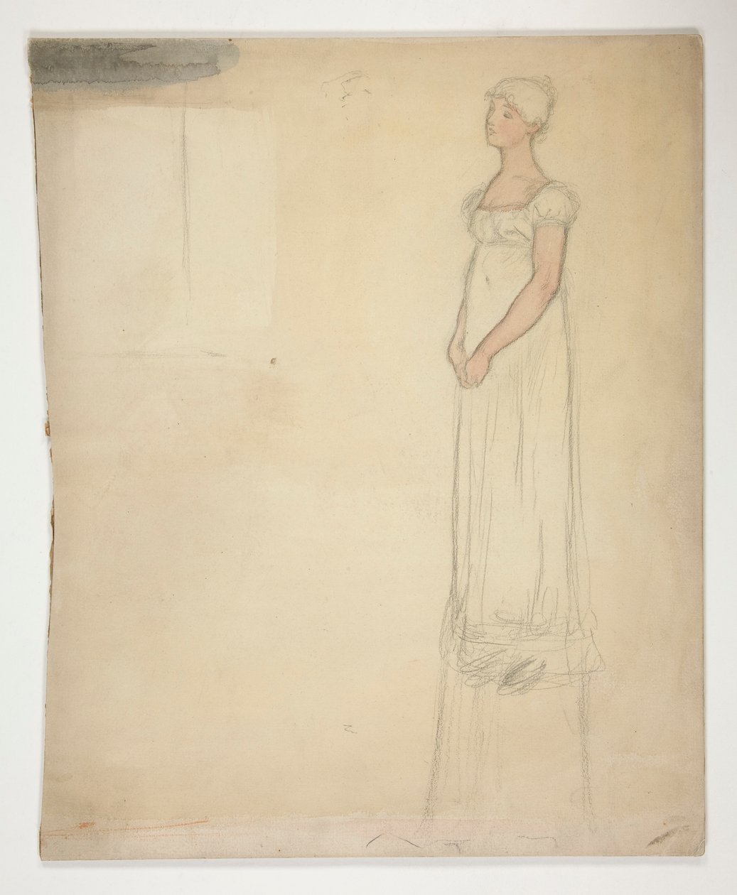 Schizzo di una donna - studio di costume per una commedia? da Edwin Austin Abbey