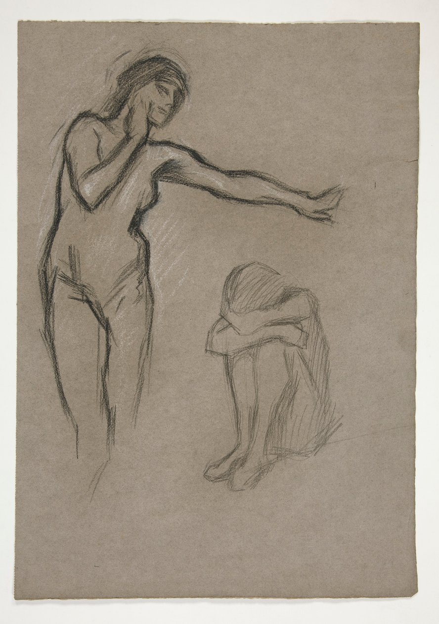 Schizzo di due figure da Edwin Austin Abbey