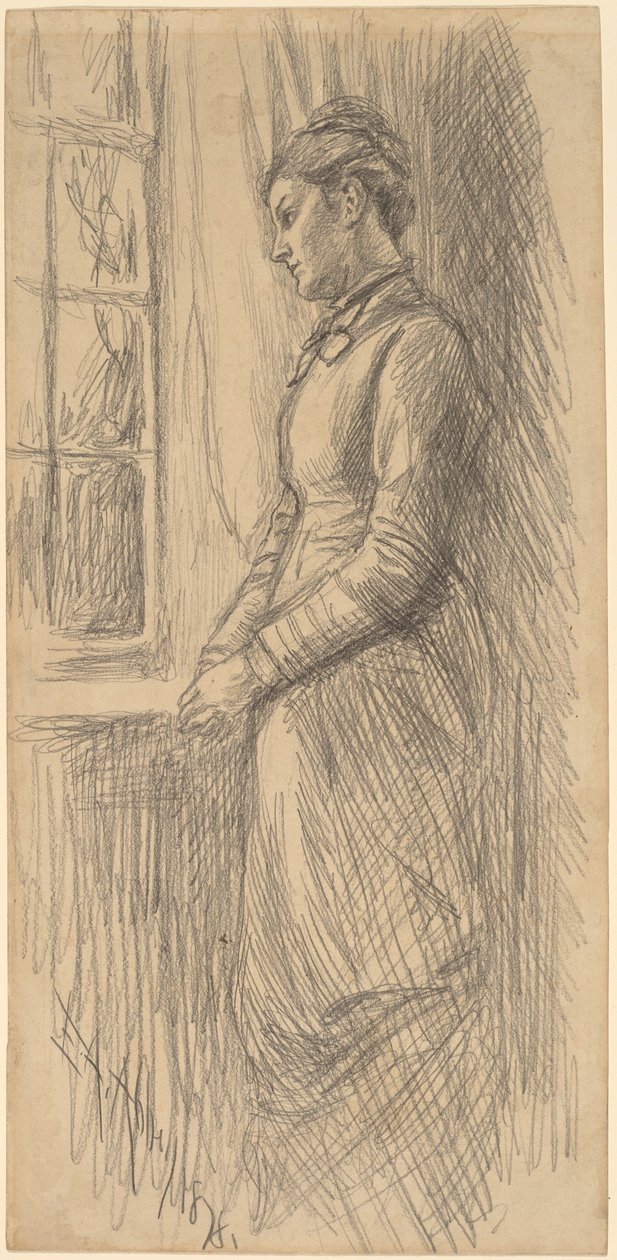 Solitudine: Miss Vesta Rollinstall da Edwin Austin Abbey