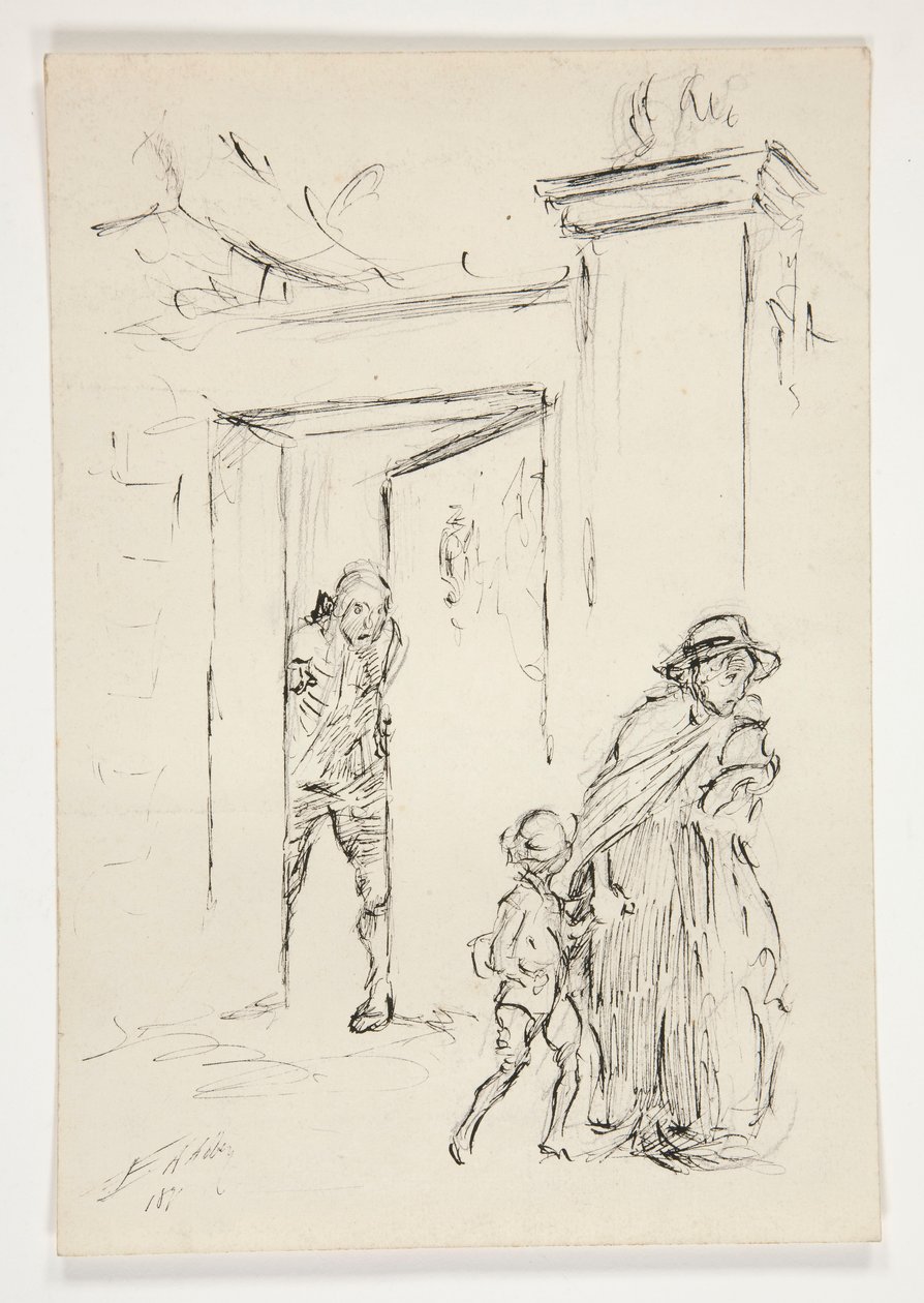 Studio per .1208 - illustrazione per Oliver Goldsmith da Edwin Austin Abbey