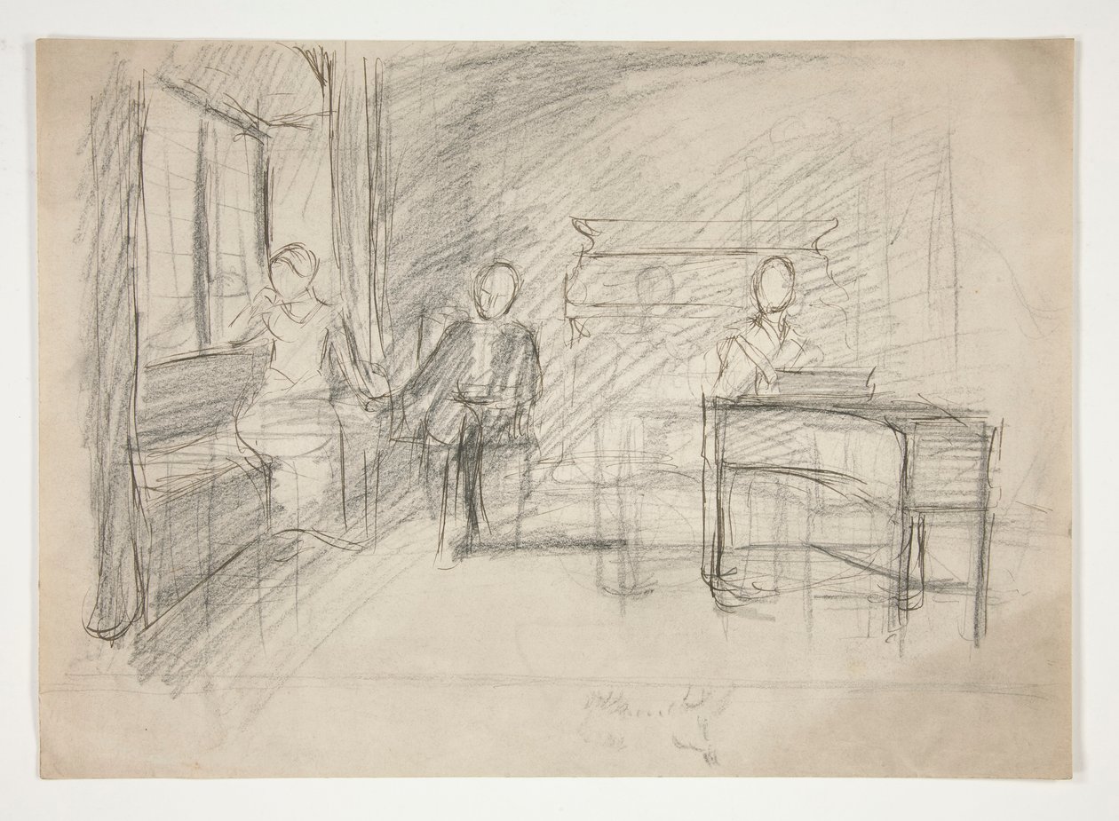 Studio per Una Vecchia Canzone da Edwin Austin Abbey