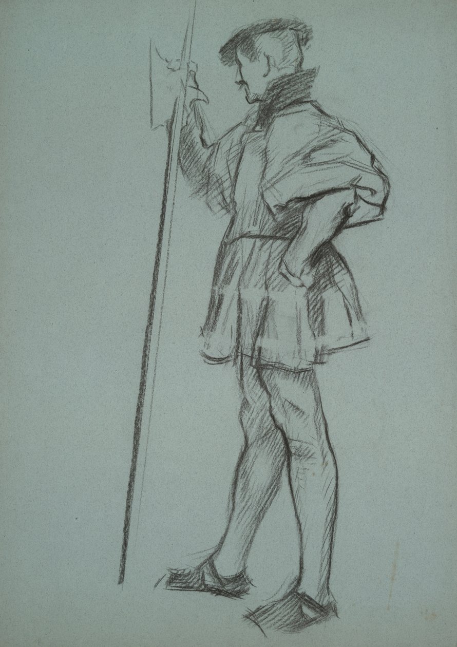 Studio per Il processo della regina Caterina da Edwin Austin Abbey