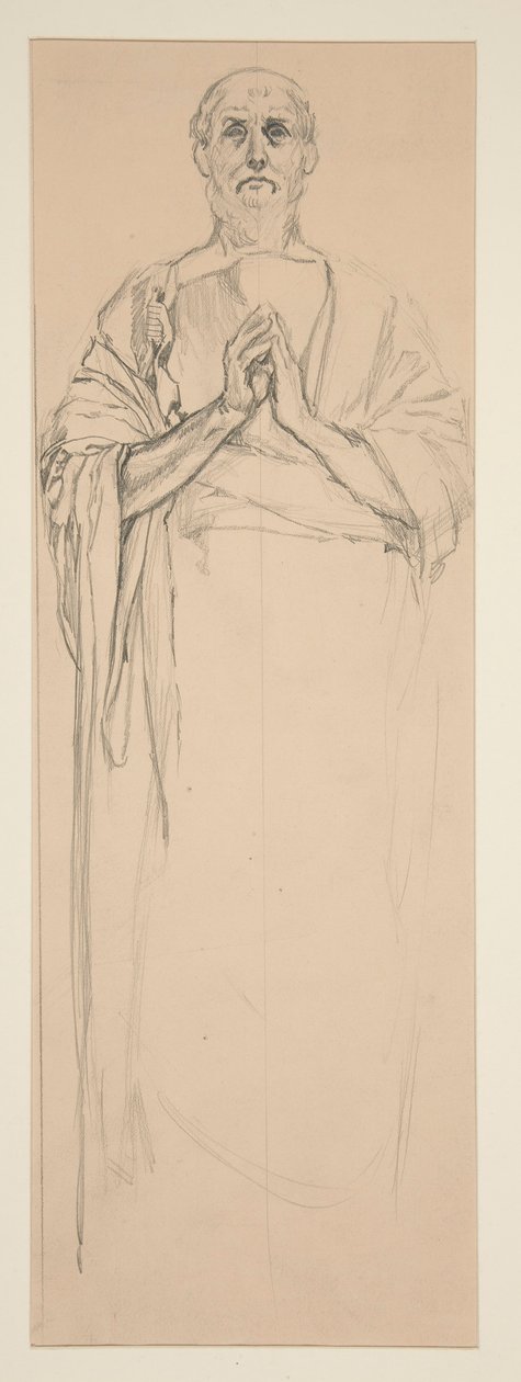 Studio per una vetrata raffigurante San Pietro, Parigi da Edwin Austin Abbey