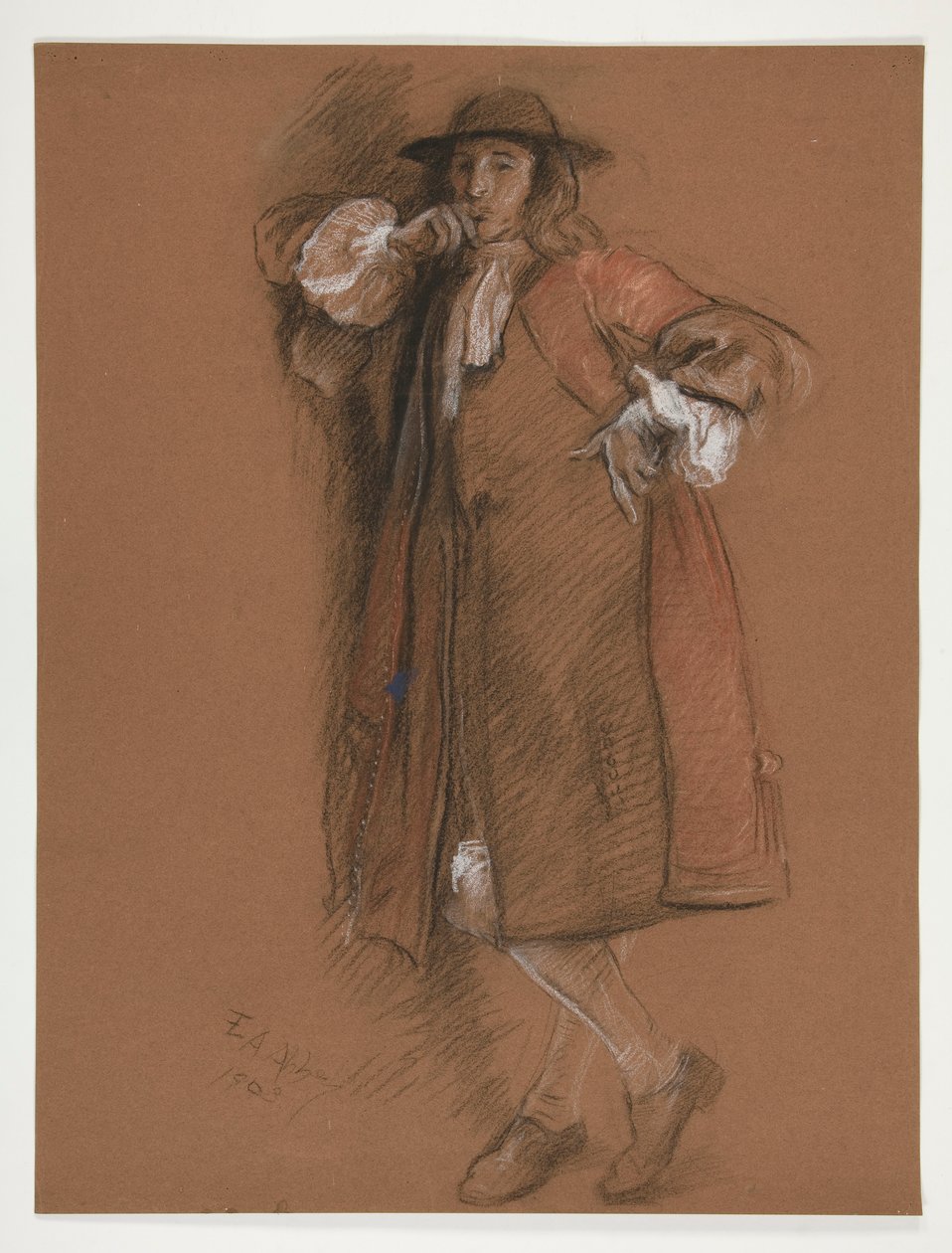 Studio per figura a sinistra da Edwin Austin Abbey