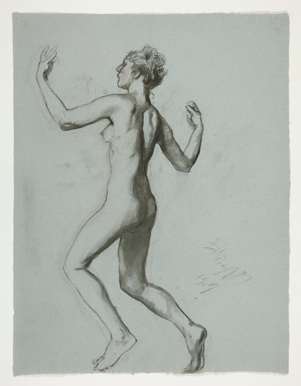 Studio per figura delle 10 del mattino da Edwin Austin Abbey