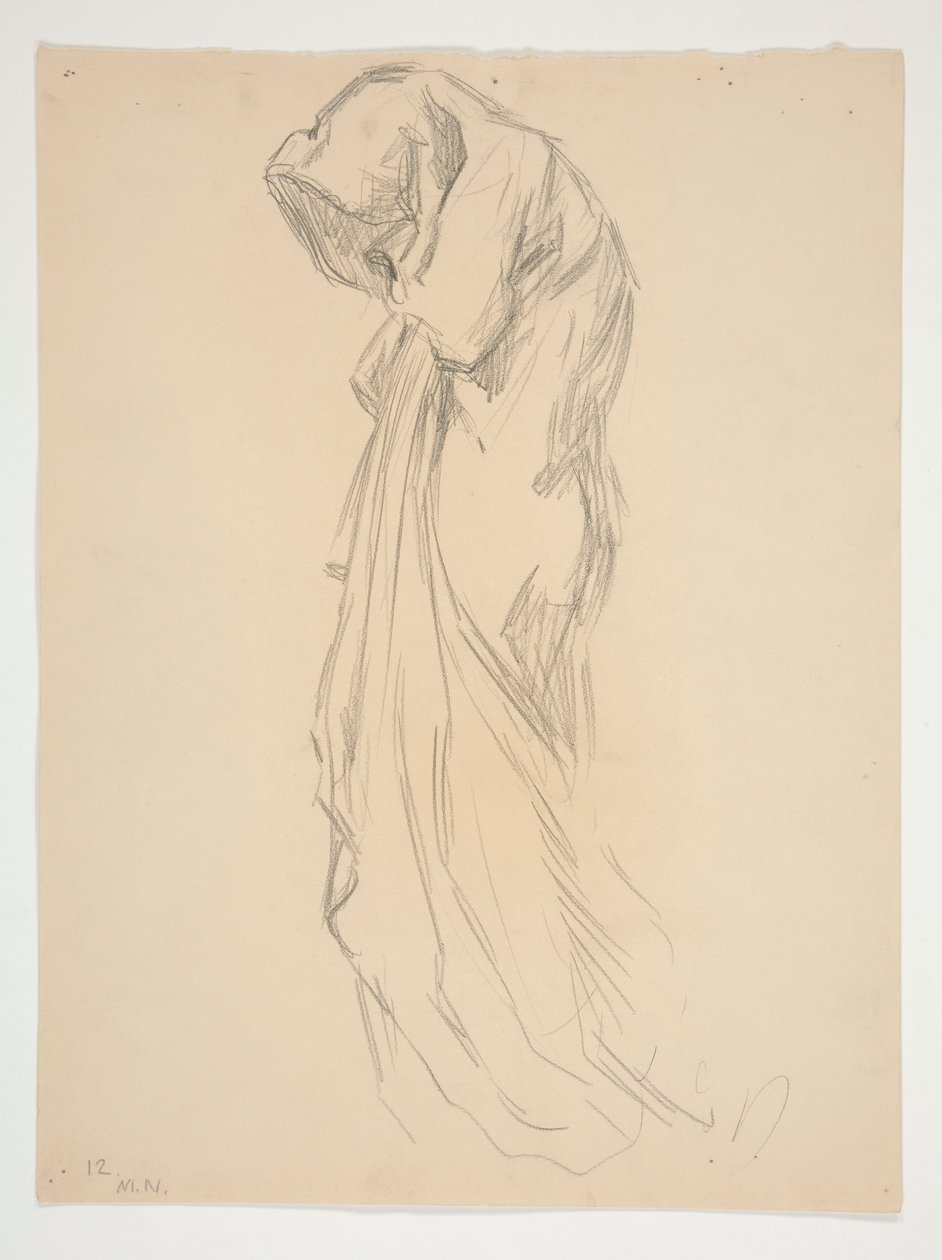 Studio per figura di mezzanotte da Edwin Austin Abbey