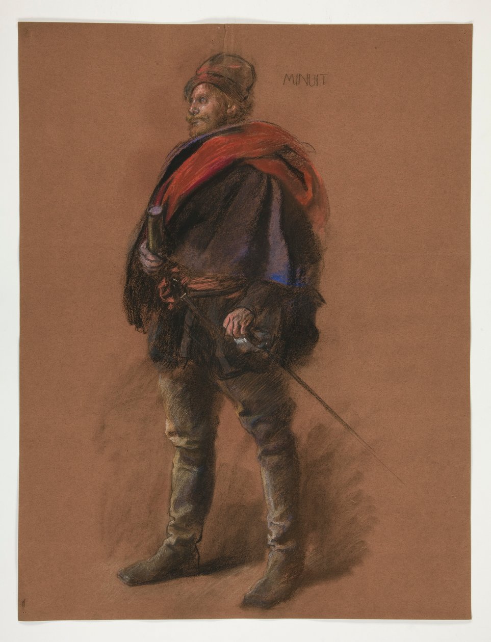 Studio per la figura del capitano Peter Minuit in da Edwin Austin Abbey