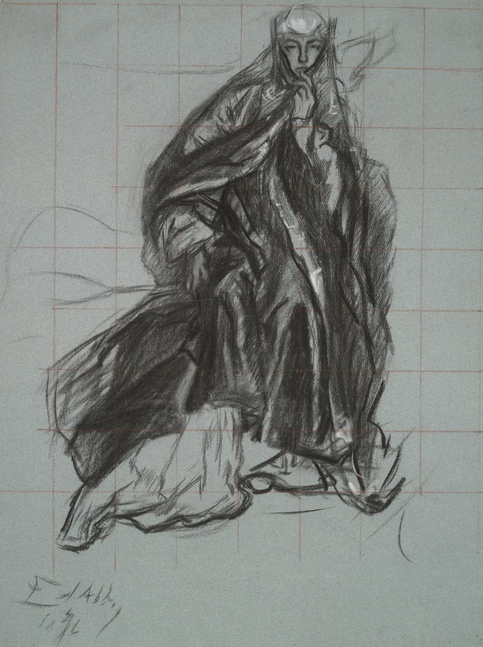 Studio per la Regina, da La Scena del Teatro, Amleto, atto 3, scena 2 da Edwin Austin Abbey