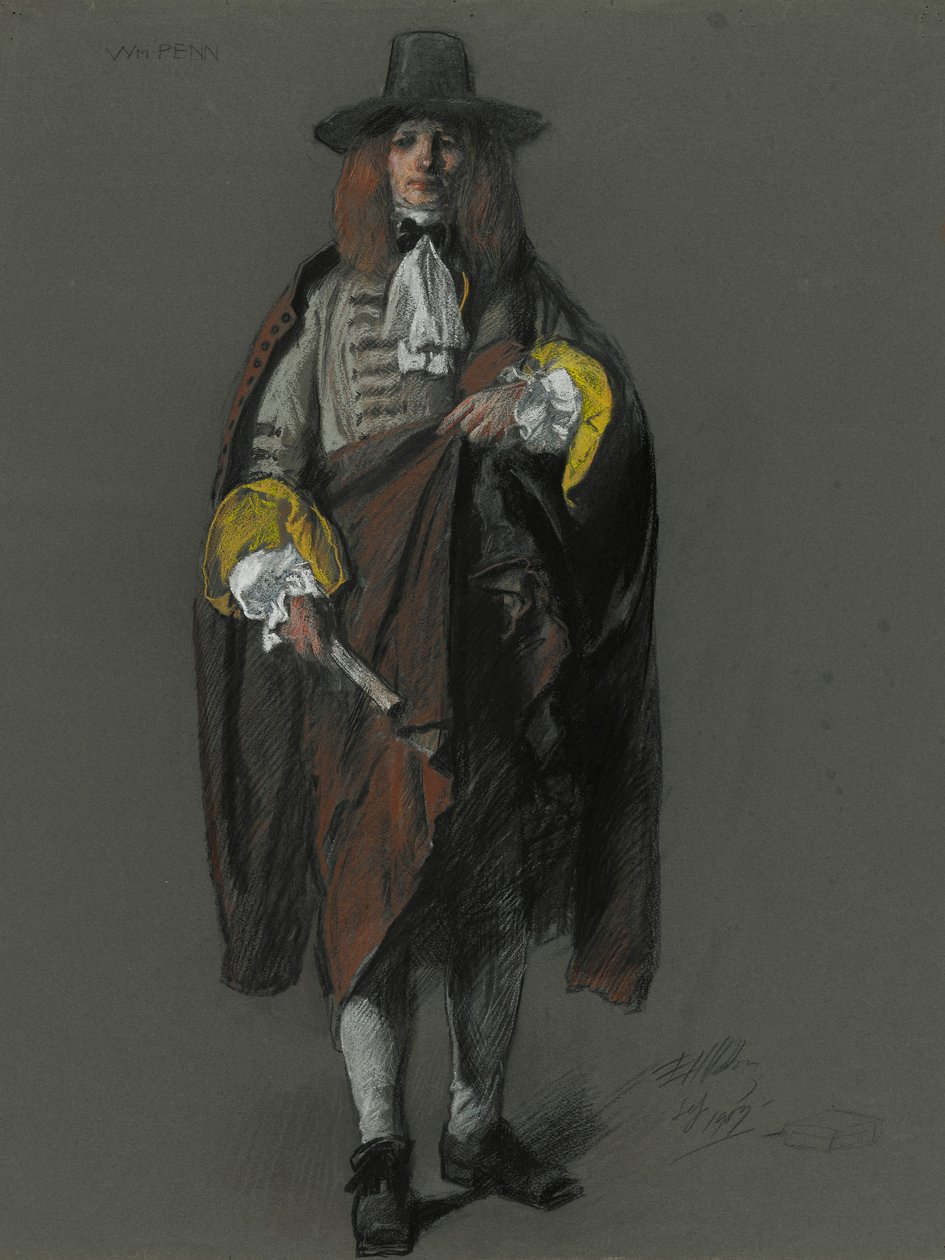 Studio per la figura di William Penn da Edwin Austin Abbey