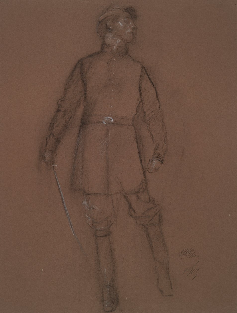 Studio per la figura di un generale della guerra civile da Edwin Austin Abbey
