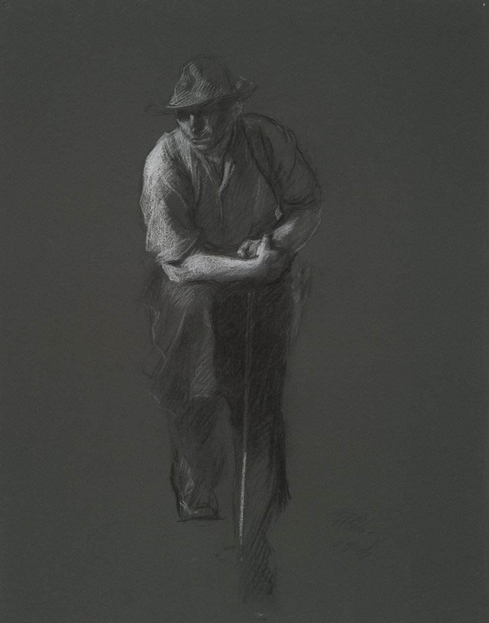 Studio per la figura di un lavoratore(?) da Edwin Austin Abbey