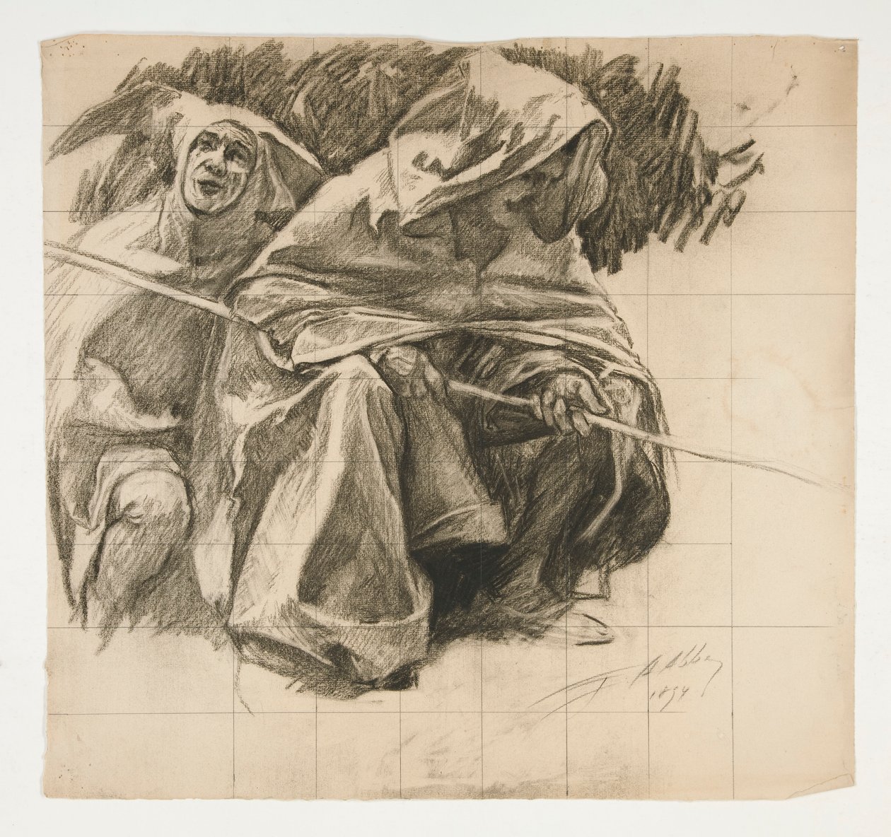 Studio del Re Pescatore, da La ricerca del Santo Graal (una serie di quindici dipinti per la Biblioteca Pubblica di Boston, completata nel 1901) da Edwin Austin Abbey
