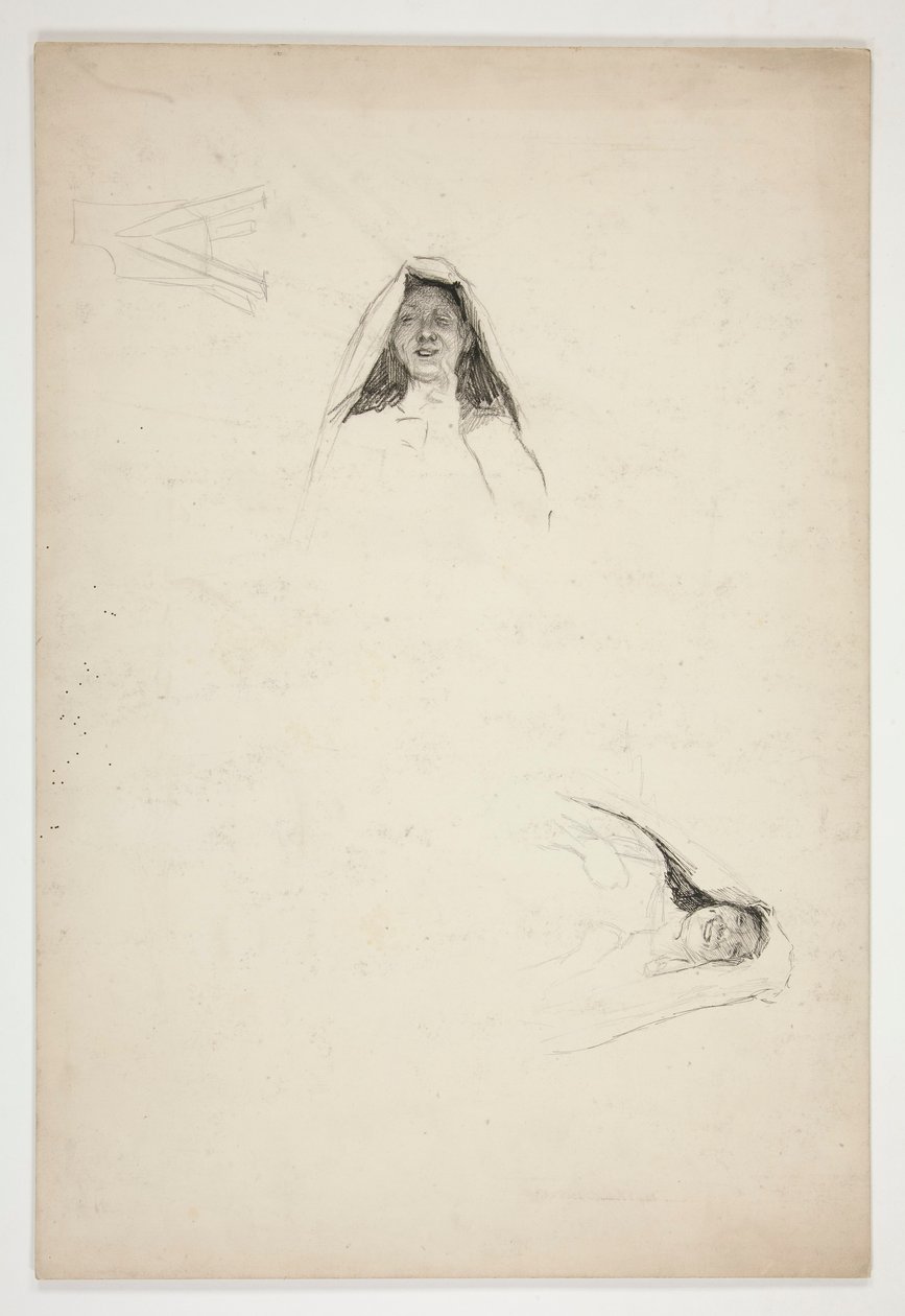 Studio di due teste, Jaquenetta, da Love da Edwin Austin Abbey