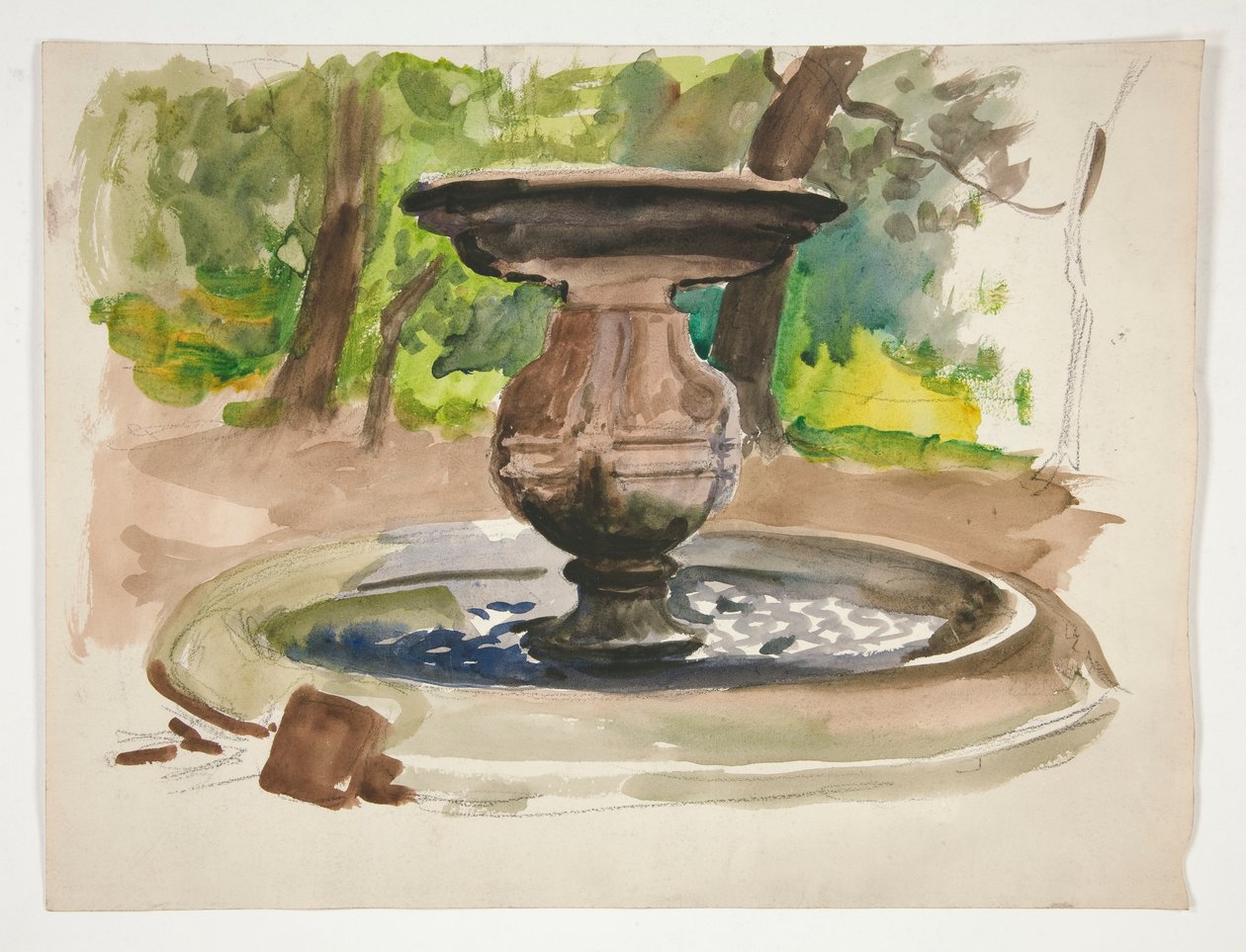 Studio di una fontana da Edwin Austin Abbey