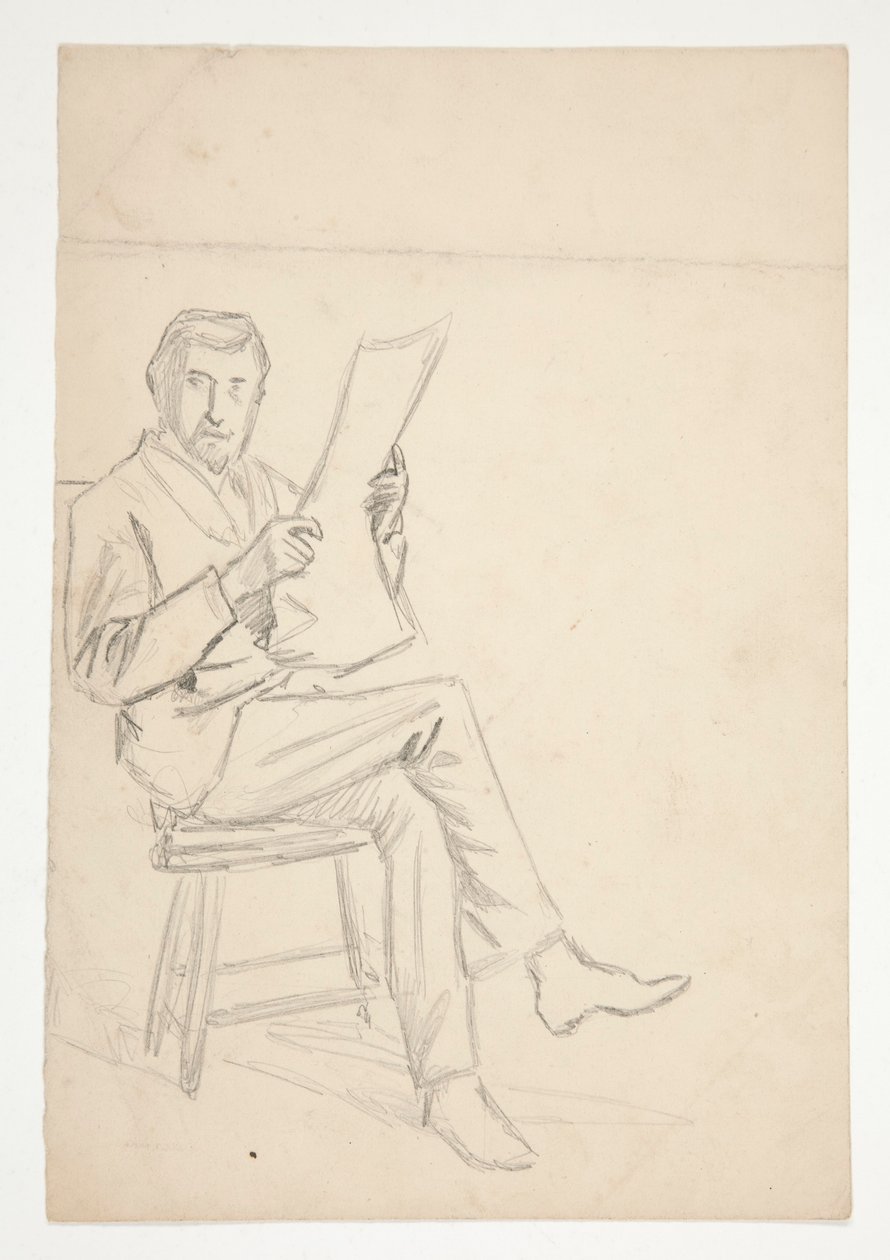 Studio di un uomo che legge da Edwin Austin Abbey