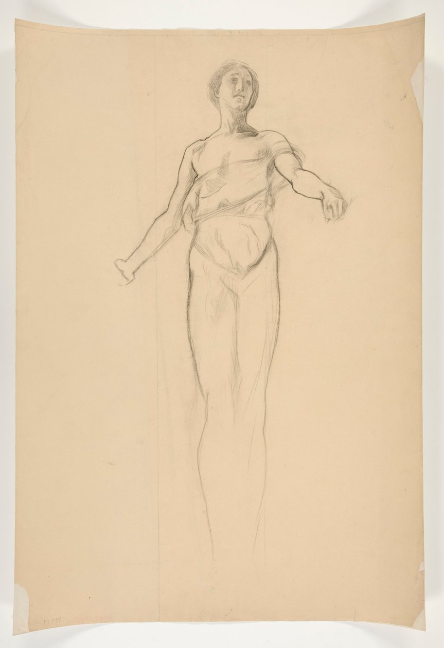 Studio di una figura femminile allegorica per un murale al palazzo del capitolo statale a Harrisburg, Pennsylvania, 1902-1911 (completato da John Singer Sargent) da Edwin Austin Abbey