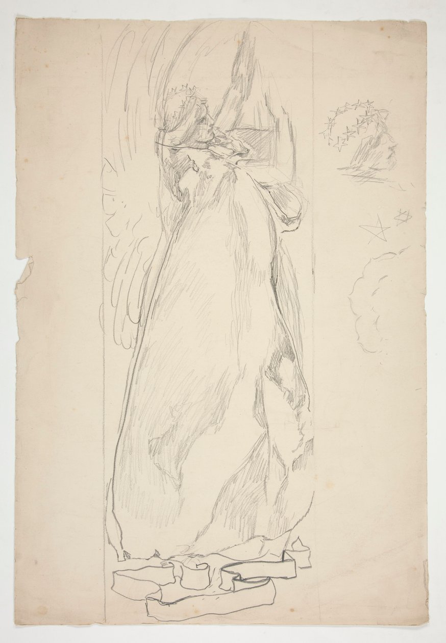 Studio di un angelo da Edwin Austin Abbey