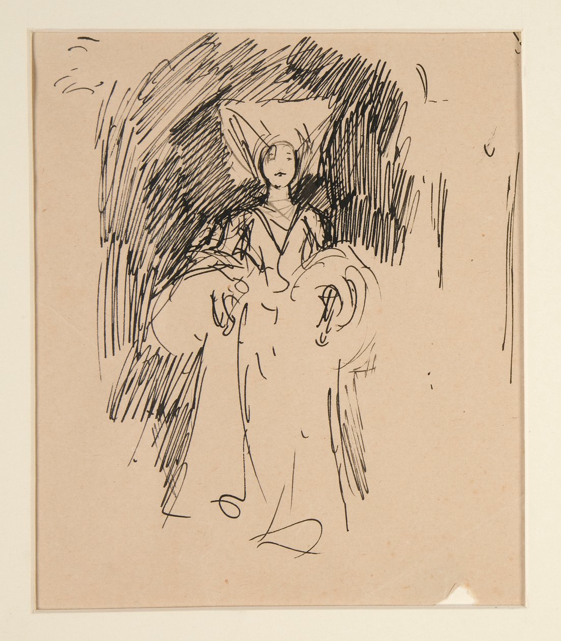 Studio di donna in costume medievale da Edwin Austin Abbey