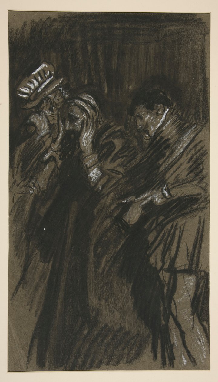 Tre uomini, studio per La bisbetica domata (?) da Edwin Austin Abbey
