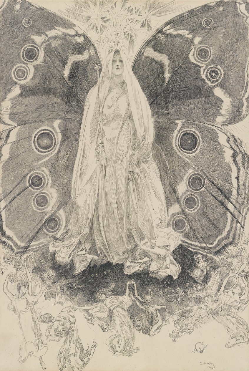 Titania, illustrazione per Atto II, Scena ii, Sogno di una notte di mezza estate da Edwin Austin Abbey