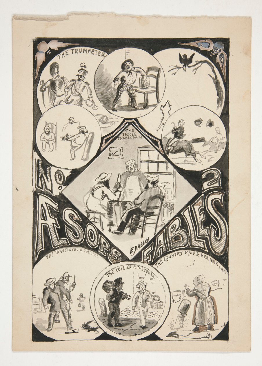Pagina del titolo per Esopo da Edwin Austin Abbey