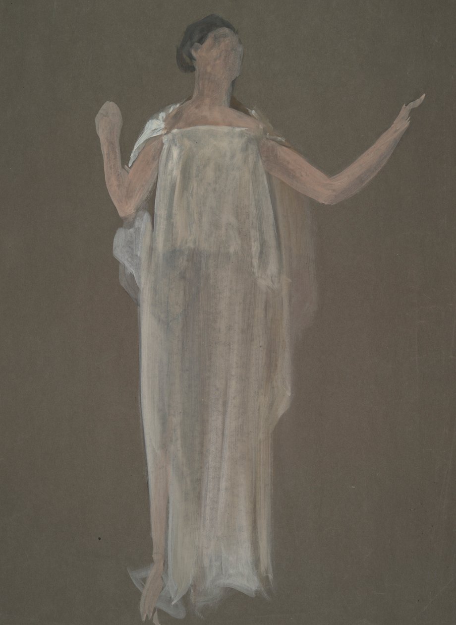Studio di figura non identificata per progetto murale al Campidoglio dello Stato della Pennsylvania, Harrisburg, 1902-1911 da Edwin Austin Abbey