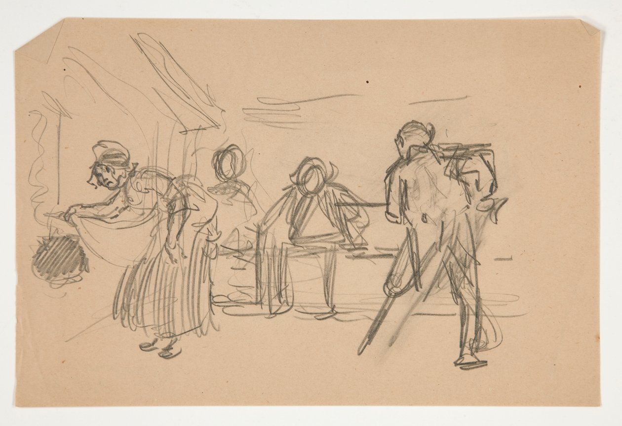 Illustrazione non identificata per Oliver Goldsmith da Edwin Austin Abbey
