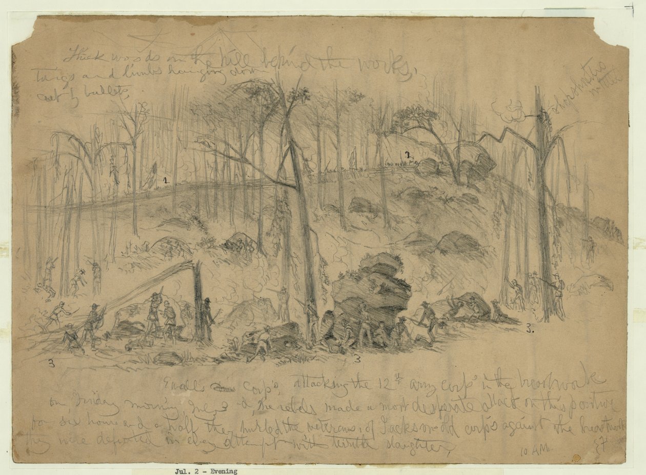 Attacco del Corpo del Gen. Ewell (divisione di Johnston), precedentemente sotto Stonewall Jackson, sul fianco destro dell