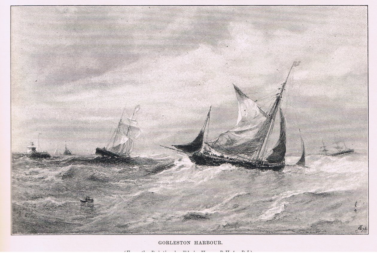 Porto di Gorleston, da The Magazine of Art 1893, Cassell and Company da Edwin Hayes
